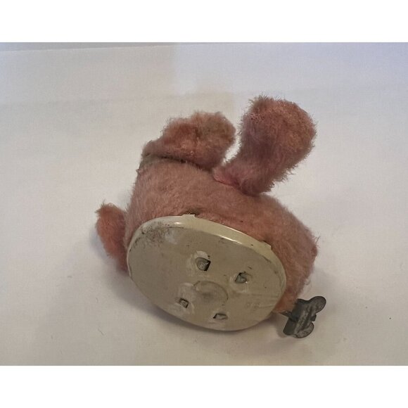 Vintage Wind-Up Pink Plush Chick With Googly Eyes Made in Japan needs a medic - Picture 3 of 3